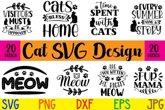 Cat SVG Bundle 20 Designs Review