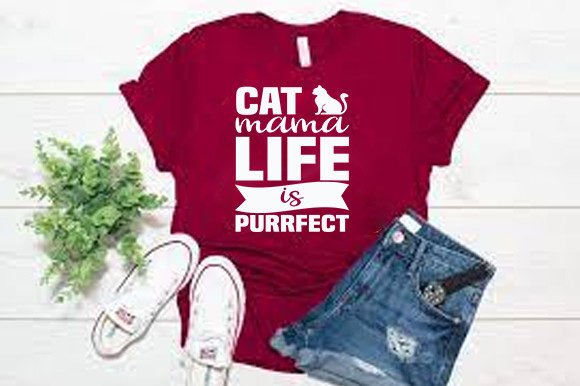 Cat Svg Design: Cat Mama Life is Purrfect
