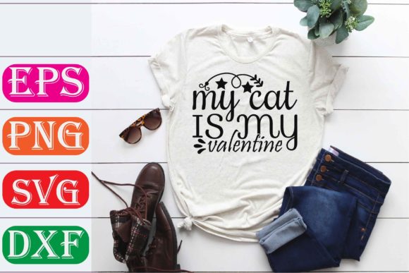 Cat Svg Design My Cat is My Valentine