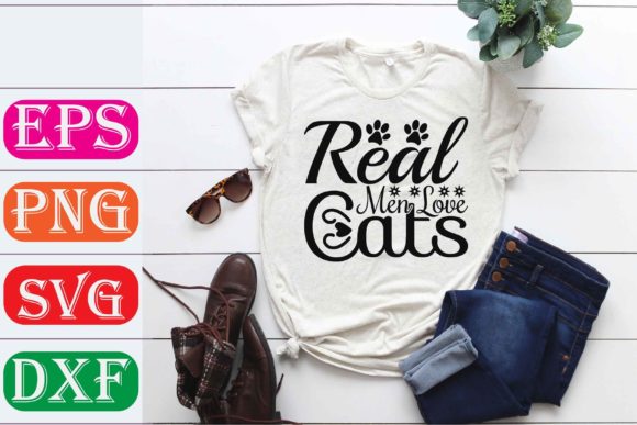Cat Svg Design Real Men Love Cats