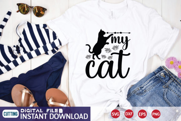 MY CAT SVG: A Playful Embroidery Design for Personalized Projects